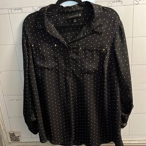 Lane Bryant polka dot blouse size 14/16